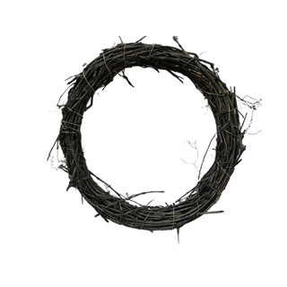 Krans rotan zwart Ø33 cm | Tuincentrum de Boet