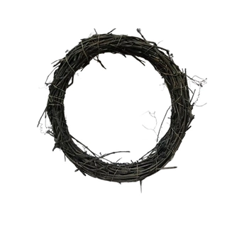 Krans rotan zwart Ø42 cm | Tuincentrum de Boet