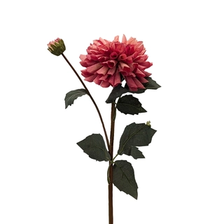 Kunstbloem Dahlia 61 cm - Oud roze