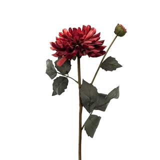 Kunstbloem Dahlia 61 cm - Rood