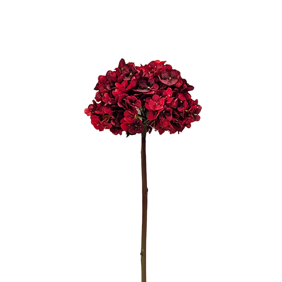 Kunstbloem Hortensia 66 cm - Rood