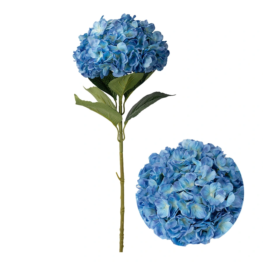 Kunstbloem Hortensia 92 cm - Blauw