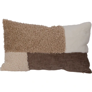 Kussen Chenille Bruin - 50x30 cm | Tuincentrum De Boet
