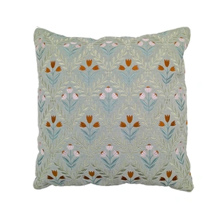 Sierkussen Bloemen Lichtblauw Velvet - 45x45 cm | De Boet