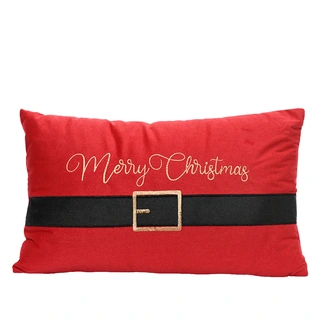 Kerstkussen Santa's Belt Rood - 50x30 cm | De Boet