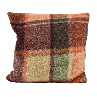 Kerstkussen Ruitjes Multi - 45x45 cm | De Boet