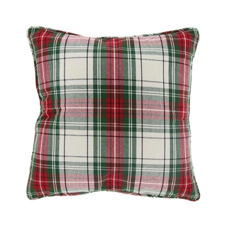 Unique Living Kussen Xmas Tartan 45x45 cm - White