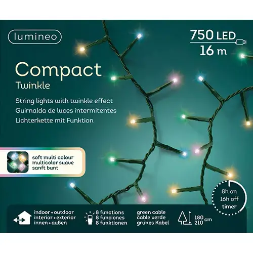 LED Kerstboomverlichting Compact Multi - 16 m - afbeelding 5