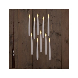 LED Kaars Zwevend 15 cm + Toverstok - 10 st.