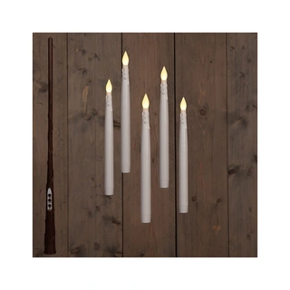 LED Kaars Zwevend 28,5 cm + Toverstok - 5 st.
