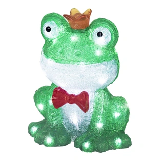 LED Kikker met Kroon Acryl - 28 cm | De Boet