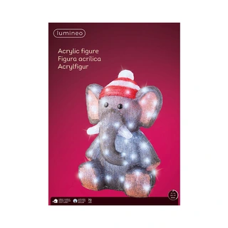 LED Olifant Acryl - 46 cm - afbeelding 3