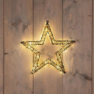 LED Ster 3D Metaal Duo Flash - 36 cm