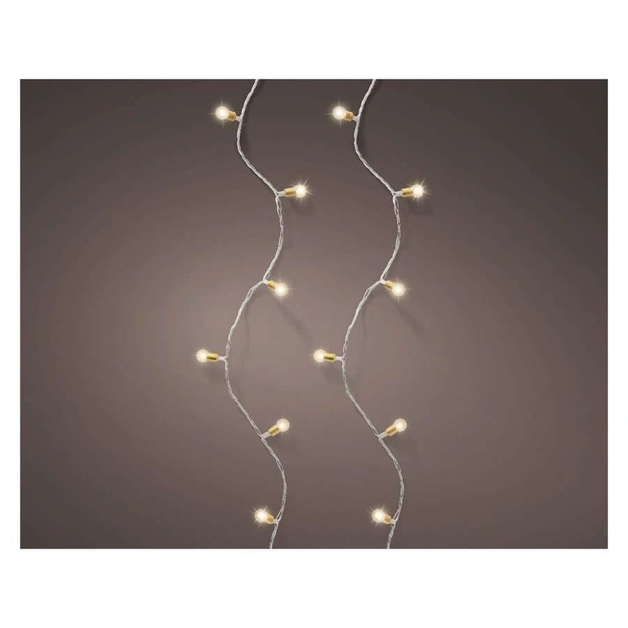 LED Vintage Kerstboomverlichting Twinkel Transparant - 12 m - afbeelding 2