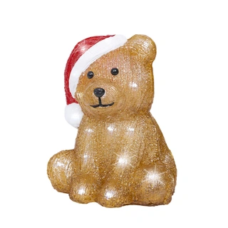 LED Teddybeer Zittend Acryl - 18 cm | De Boet