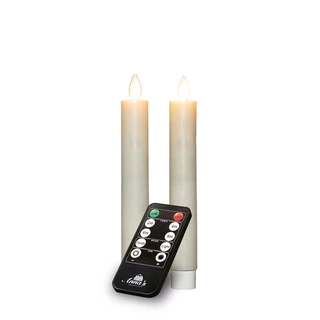 LED Dinerkaarsen Rustiek Wax Wit 18 cm - 2 | De Boet