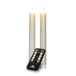 LED Dinerkaarsen Rustiek Wax Wit 23 cm - 2 | De Boet