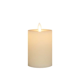 LED Kaars Rustiek Wax Wit Ø7,5x10 cm | De Boet