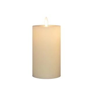 LED Kaars Rustiek Wax Wit Ø7,5x12,5 cm | De Boet