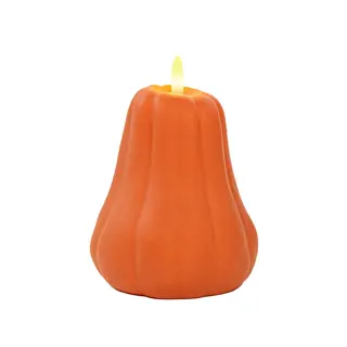 LED Kaars Pompoen Oranje - 13xØ11,5 cm - afbeelding 1