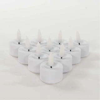 LED Theelicht Vlameffect Warm Wit - 10 stuks | De Boet