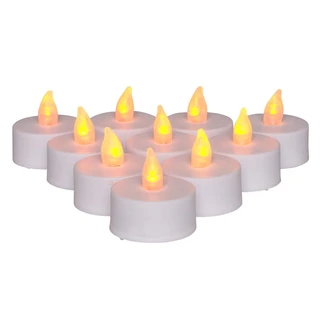 LED Theelicht Vlameffect Geel - 10 stuks | De Boet