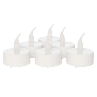 LED Theelicht Vlameffect Geel - 6 stuks | De Boet