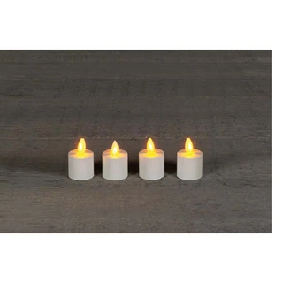 LED Theelicht Bewegende Vlam 5x6 cm Wit - 4 | De Boet