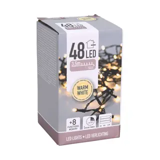 Kerstboomverlichting 48 LED 3,5 m - Warm Wit