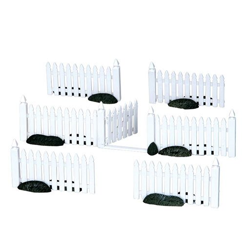 Lemax Plastic Picket Fence - set of 7