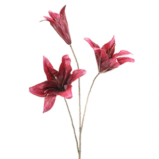 Kunstbloem Lily Fuchsia - 80 cm