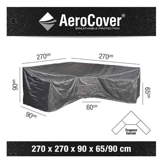 AeroCover Loungeset beschermhoes  L-vorm 270x270x90x65/90 - Antraciet - afbeelding 2
