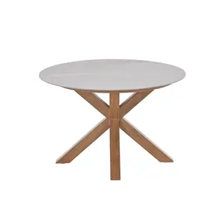 Garden Impressions Lowland Tuintafel Napoli Sand - Ø120 cm