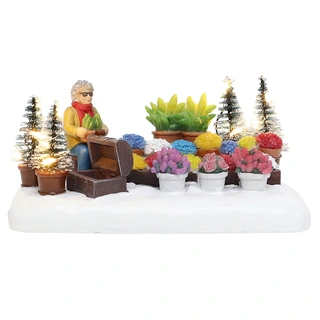 Santaville Marktkraam Bloemen LED | De Boet
