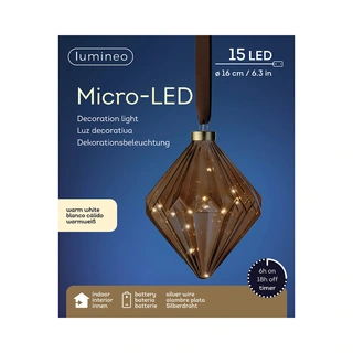 Micro LED Diamant Bruin - Ø16x20 cm - afbeelding 2