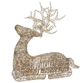 Micro LED Rendier Wicker Naturel - 88 cm | De Boet
