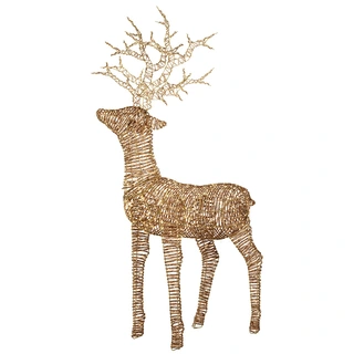 Micro LED Rendier Wicker Naturel - 180 cm | De Boet