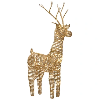 Micro LED Rendier Wicker Naturel - 104 cm | De Boet