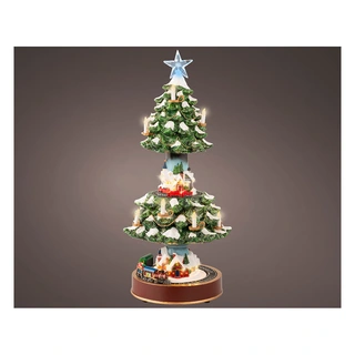 Kerstdorp LED Kerstboom met Treintje - Ø24,5x49 cm - afbeelding 2