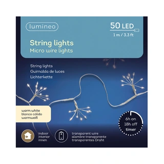 LED Micro Draadverlichting Warm Wit - 1 m - afbeelding 3