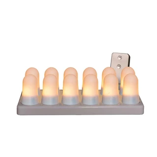 Mini Vlamverlichting Oplaadbaar Wit - 12 st. | De Boet