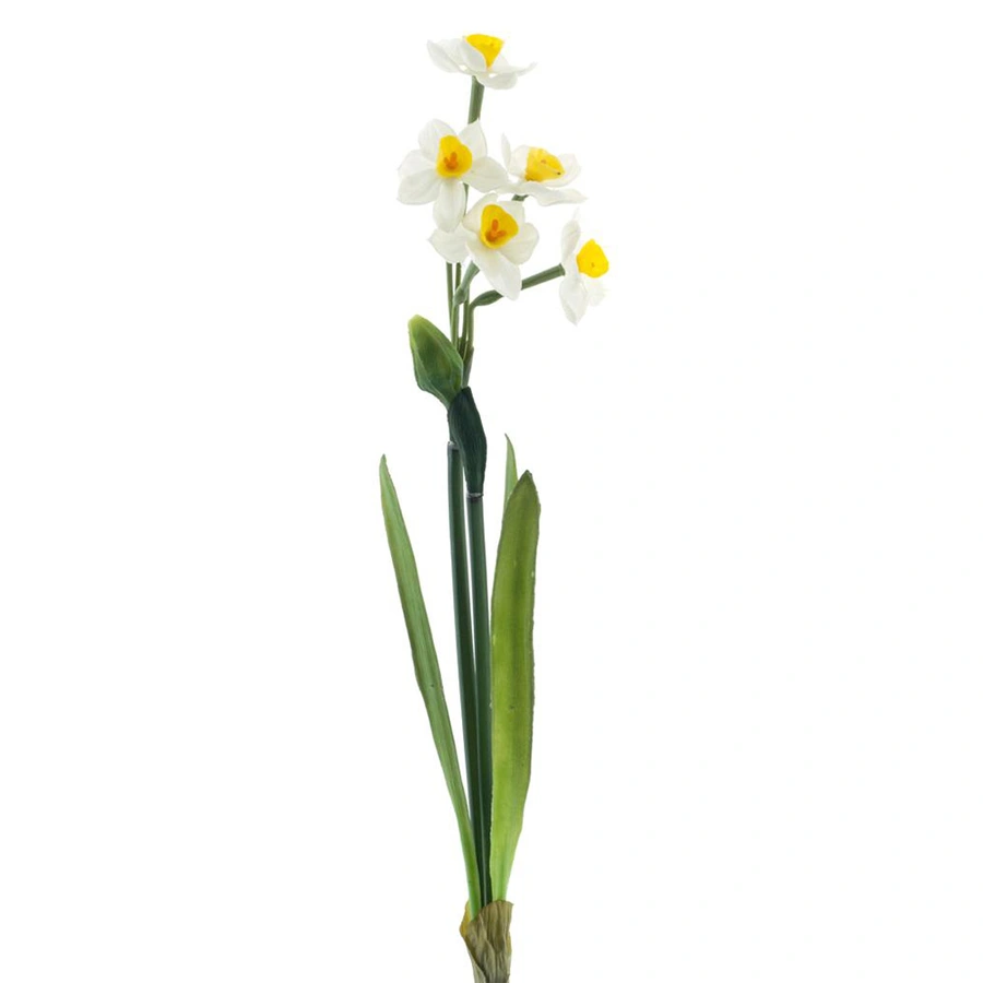 Kunstbloem Narcissus Crailo Cream/Yellow - 50 cm