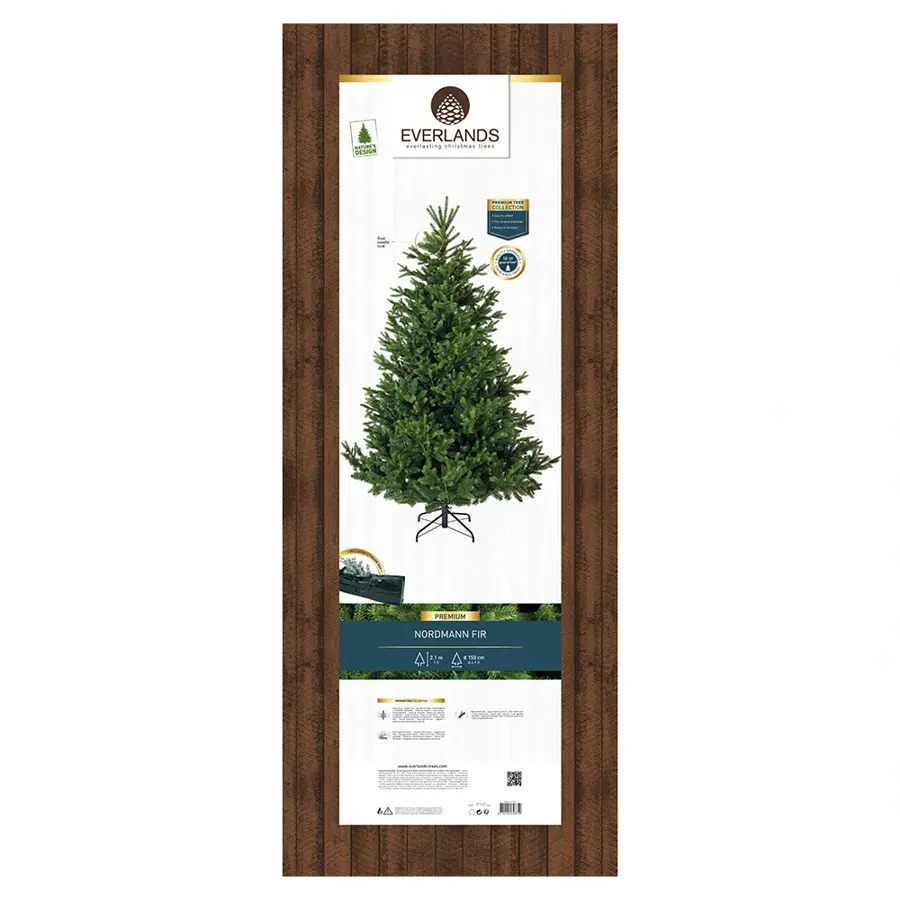 Everlands Nordmann Fir Kunstkerstboom - 150x210 cm - afbeelding 6