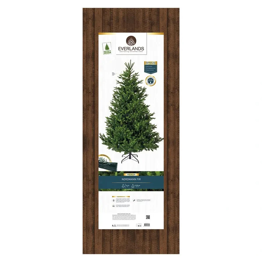 Everlands Nordmann Fir Kunstkerstboom - 165x240 cm - afbeelding 6