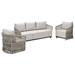 Garden Impressions Normandie Loungeset Taupe/Vally Sand