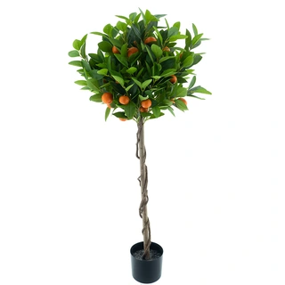 Kunstplant Orange tree in pot orange 120cm