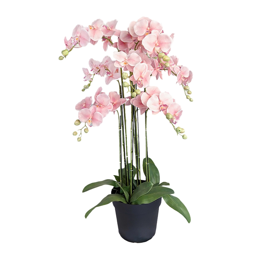 Orchidee Kunstplant 9-tak 110 cm - Roze