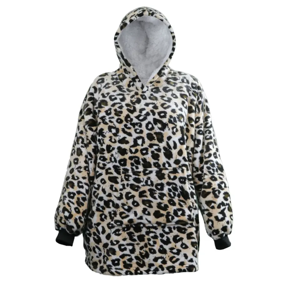 Unique Living Oversized hoodie - Luipaard licht