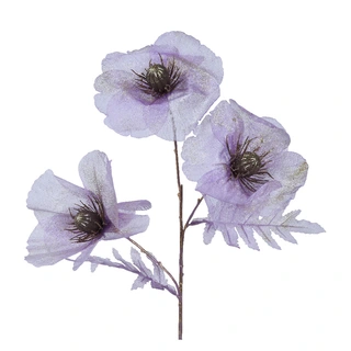 Kersttak Papaver Lila - 76 cm - afbeelding 1