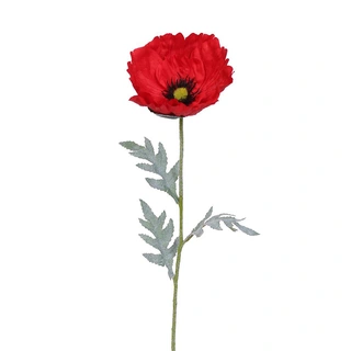 Kunstbloem Papaver Rood - 65 cm